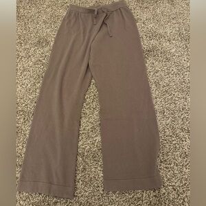 Nuuds Luxe Knit Wide leg pants -Mocha size L